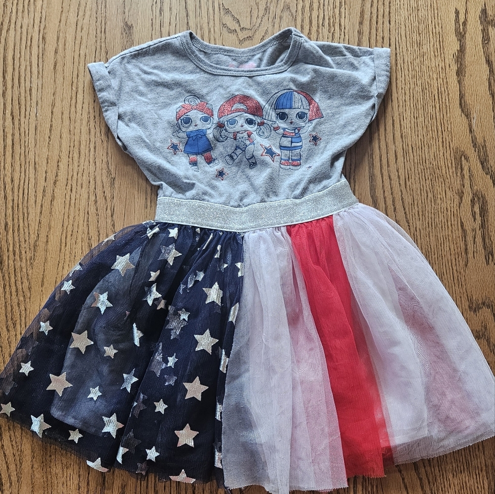 LoL Girls' Starry Dress with Tulle Skirt Xs - Picture 1 of 5